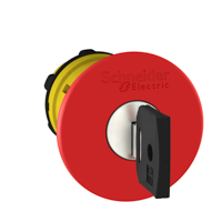 Schneider,  Emergency stop head, switching off, plastic, red mushroom Ø40, Ø22, trigger latching key release