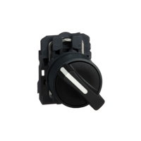 Schneider, Selector switch, plastic black, Ø22, 2 positions, stay put, 1 NO