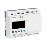 Schneider, modular smart relay Zelio Logic - 26 I O - 100..240 V AC - clock - display