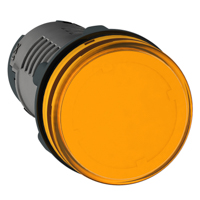 Schneider, round pilot light Ø 22 - orange - integral LED - 220 V AC- screw clamp terminals
