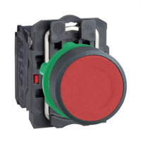 Schneider, PUSH BUTTON (1-NO; COLOR: RED)