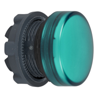 Schneider,  green pilot light head ø22 plain lens for integral led