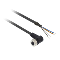 Schneider, pre-wired connectors XZ - elbowed female - M12 - 4 <em class="search-results-highlight">pins</em> - cable PUR 5m