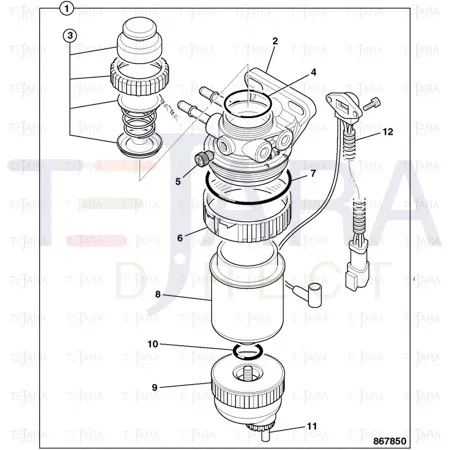 JCB Part No.# 32/925818, KIT DRAIN VALVE - JCB Spare Parts