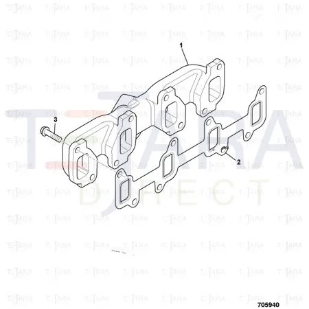 JCB Part No.# 02/203195, Manifold - JCB Spare Parts
