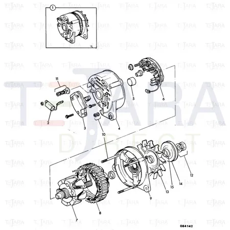 JCB Part No.# 714/10802, REG/BRUSH BOX ASSY - JCB Spare Parts