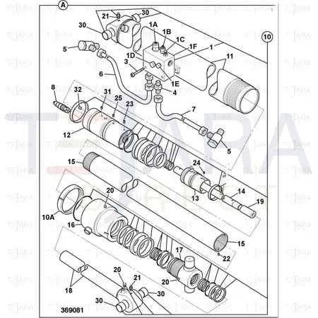 JCB Part No.# 590/40555, Rod piston - JCB Spare Parts