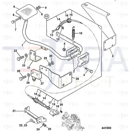 JCB Part No.# 1340/0102Z, NUT 5/16UNF THIN PLAIN (P564) - JCB Spare Parts