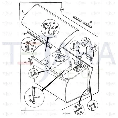 JCB Part No.# 265/00455, CAP - JCB Spare Parts