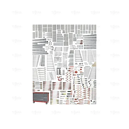 UNIVERSAL SET 1003 PCS (INCH) WITH ROLLER CABINET AND FOAM TRAYS - EGA Master