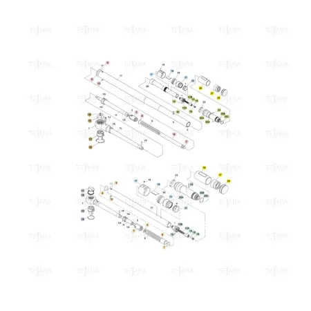 KIT 5 (RATCHET ASSEMBLY COMPONENTS) FOR ANALOGIC REVERSIBLE TORQUE WRENCHES 1/4" - EGA Master