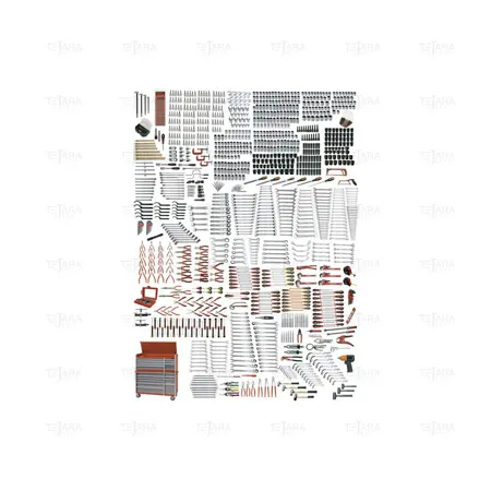 UNIVERSAL SET 1382 PCS. (MM-INCH) WITH ROLLER CABINET AND FOAM TRAYS - EGA Master