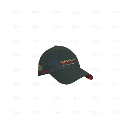 BLACK CAP WITH EMBROIDERED LOGO - EGA Master