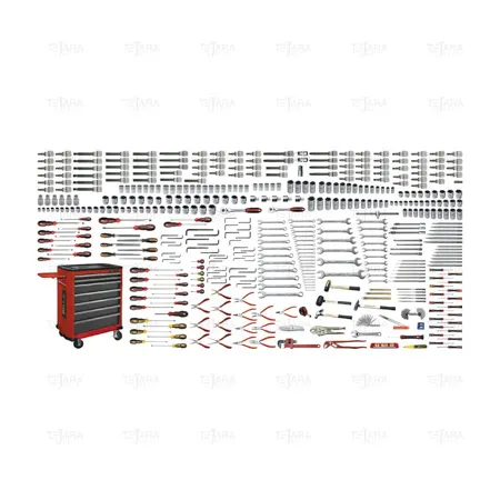 UNIVERSAL SET 428 PCS (MM) WITH ROLLER CABINET - EGA Master