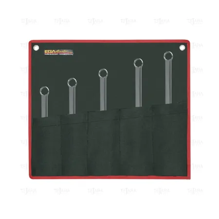 SET OF 5 SLIM FLAT DOUBLE RING WRENCHES 7/32" -1/4" A 1/2" - 9/16" AEROSPATIAL CHROME PLATING - EGA Master