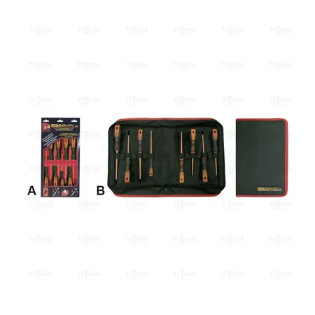 SET OF 6 SCREWDRIVERS ELECT. ROTORK 1000 V IN CARDBOARD CASE - EGA Master