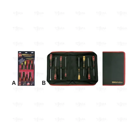 SET OF 5 ELECTRICIAN SCREWDRIVERS ROTORK IN CARDBOARD CASE - EGA Master