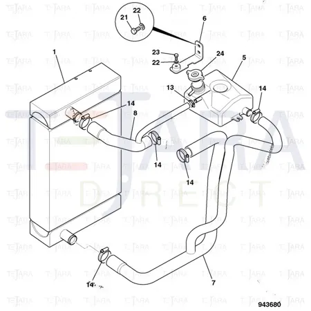JCB Part No.# 162/03296, TANK EXPANSION - JCB Spare Parts