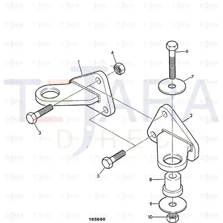 JCB Part No.# 125/26500, BRACKET - JCB Spare Parts
