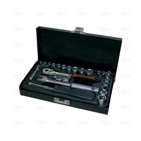 SET OF 24 PCS 1/4" SOCKET WRENCHES (4-13 MM Y 3/16" - 1/2") 6 EDGES - EGA Master