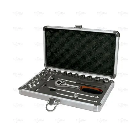 SET OF 29 PCS. SOCKET WRENCHES 1/4" ( 4- 14 MM ) 6 EDGES - EGA Master