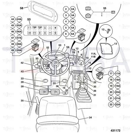JCB Part No.# 701/80392, (W) (P) SWAY SWITCH BASE - JCB Spare Parts