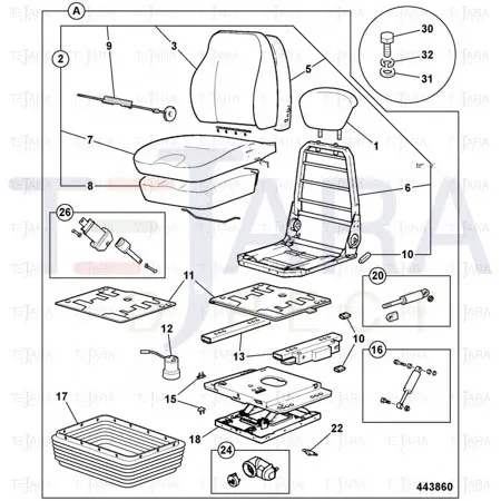 JCB Part No.# 40/910680, Kit Isolator Damper - JCB Spare Parts
