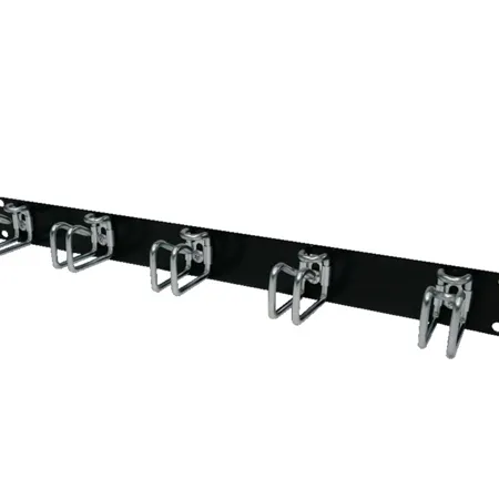 Rittal, DK Cable Management Panel, 1 U, With Steel Rings