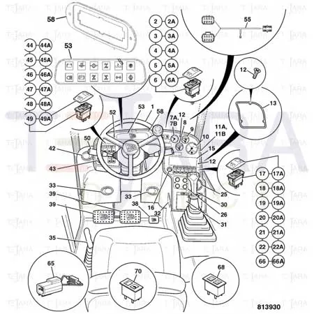 JCB Part No.# 826/11021, SCREW M6X20 BUTTON HEAD - JCB Spare Parts
