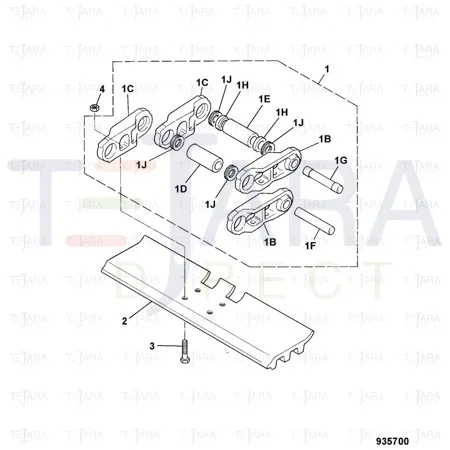 JCB Part No.# 332/D5958, PIN -TRACK - JCB Spare Parts