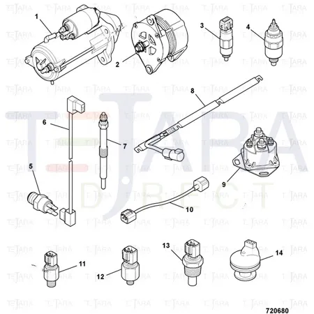 JCB Part No.# 701/80389, SWITCH water temperature - JCB Spare Parts