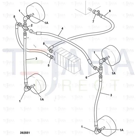 JCB Part No.# 816/50018, ADAPTOR-TEE PIECE - JCB Spare Parts