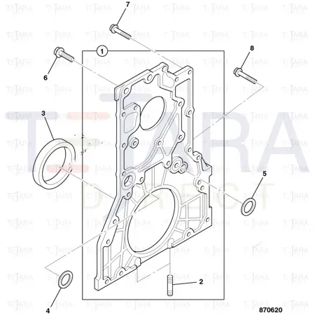 JCB Part No.# 02/802276, Seal oil front - JCB Spare Parts