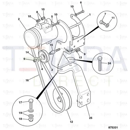 JCB Part No.# 331/65530, V BELT - 8030 - JCB Spare Parts