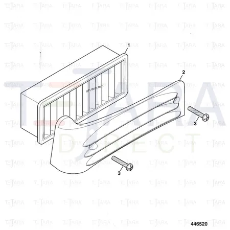 JCB Part No.# 331/34686, sFRESH AIR GRILLE - JCB Spare Parts