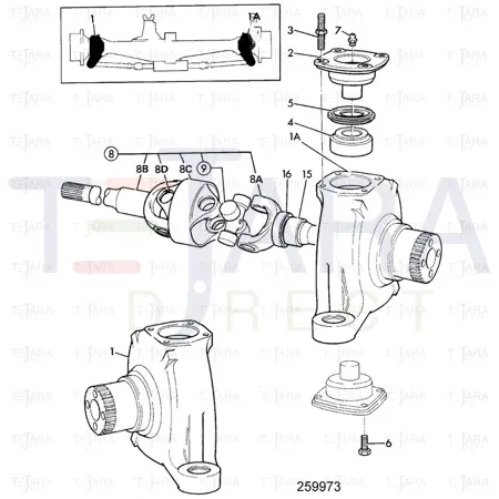 JCB Part No.# 454/17401, NIPPLE - GREASE LONG - JCB Spare Parts