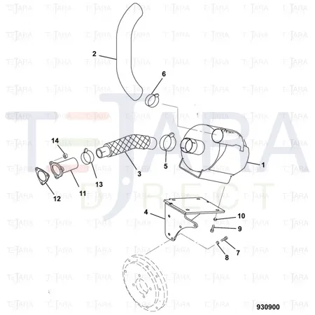 JCB Part No.# 2503/10083, SCHELLE D3,25"(U-BOLT CLA - JCB Spare Parts