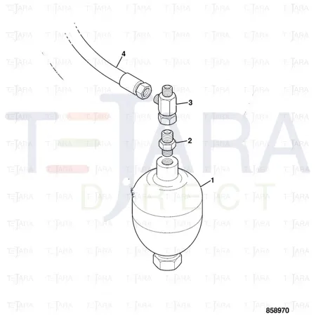 JCB Part No.# 614/27400, HOSE -10 BSP HP 690mm B - JCB Spare Parts