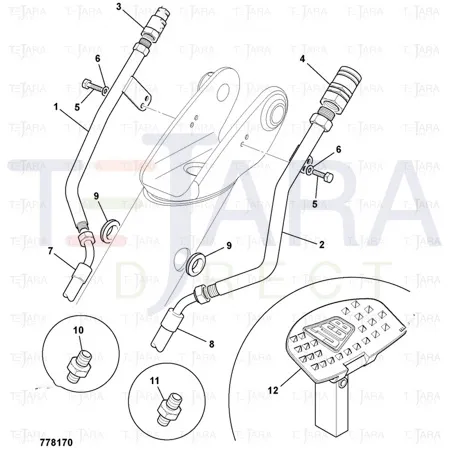 JCB Part No.# 816/90088, ADAPTOR (M/M) BULKHEAD - JCB Spare Parts