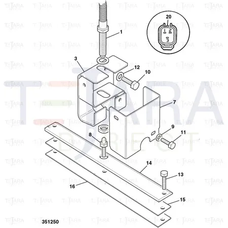 JCB Part No.# 335/00793, MOUNTING REAR W.A. - JCB Spare Parts
