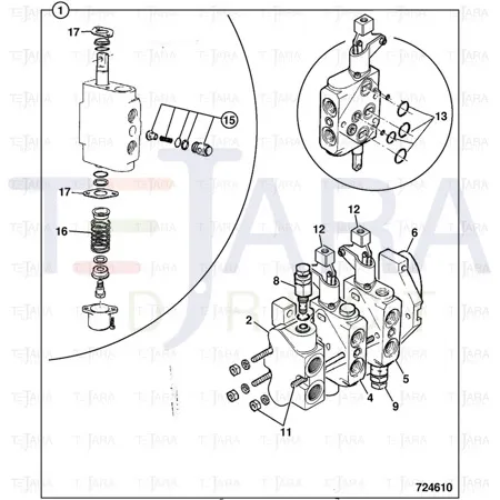 JCB Part No.# 25/957201, HANDLE, ASSEMBLY - JCB Spare Parts