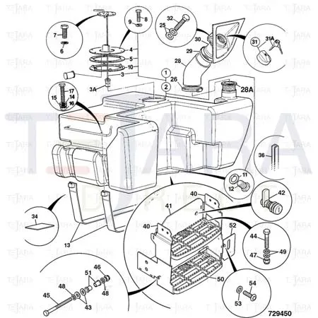 JCB Part No.# 162/03552, FUEL TANK - JCB Spare Parts