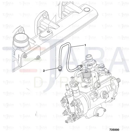 JCB Part No.# 320/07035, GLAND.BOOST CONTROL.FUEL - JCB Spare Parts