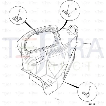 JCB Part No.# 332/E8077, (W) (P) SIDE CONSOLE(EN474) - JCB Spare Parts