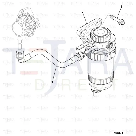 JCB Part No.# 320/07154, LP HOSE, FILTER-PUMP - JCB Spare Parts