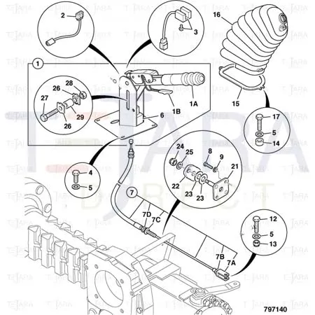 JCB Part No.# 331/38798, GRIP HANDLE LARGE - JCB Spare Parts