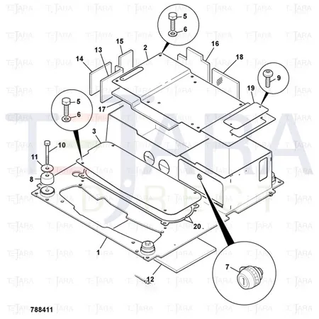 JCB Part No.# 162/03434, BARREL LOCK - JCB Spare Parts