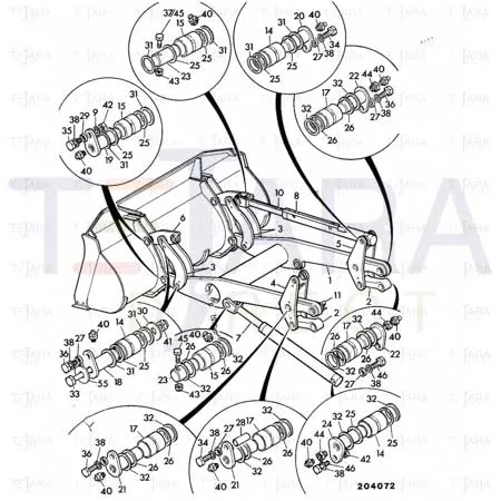 JCB Part No.# 1315/3727Z, BOLT M16X170 - JCB Spare Parts