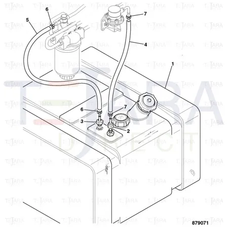 JCB Part No.# 321/10016, HOSE -FUEL - JCB Spare Parts