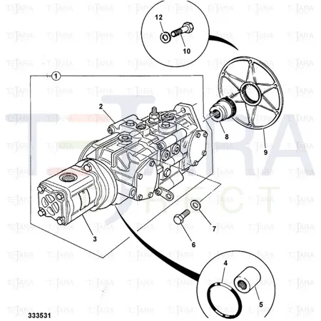 JCB Part No.# 20/925349, GEAR PUMP - JCB Spare Parts